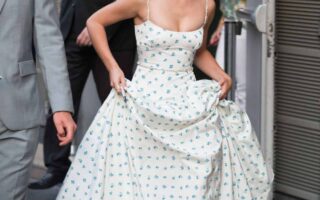 Emma Watson Showed Off her Sensational Cleavage in a White Fairytale Dress