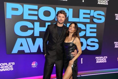 Sarah Shahi Commanded Attention in her Thigh-High Slit Dress at 2021 PCAs