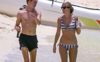 Taylor Swift Sizzles in Sold & Striped Bikini on Turks And Caicos Vacation