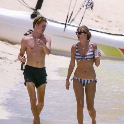 Taylor Swift Sizzles in Sold & Striped Bikini on Turks And Caicos Vacation