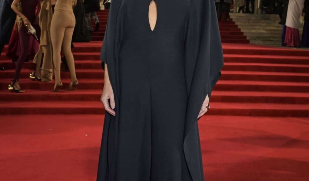 Gillian Anderson Wows in a Black Fluttery Dress at The Fashion Awards 2021