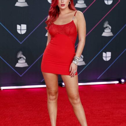 Bella Thorne Amazes in All-red Outfit at the 22nd Latin Grammy Awards