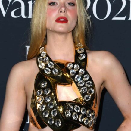 Elle Fanning Looked Superb in a Chain Top at the 2021 Instyle Awards in LA