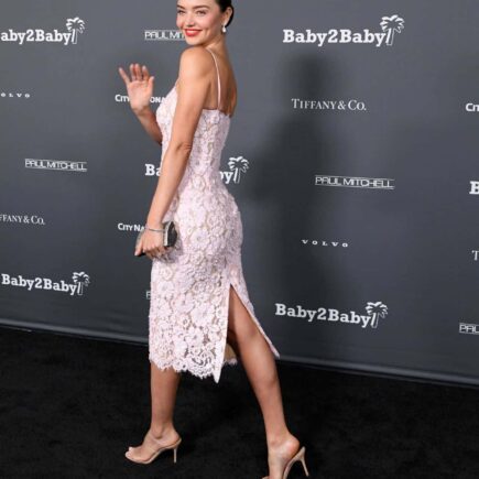 Miranda Kerr was a Vision of Beauty in a Pink Dress at the Baby2Baby Gala