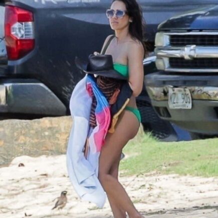 Jessica Alba Models a Green Bikini During a Family Vacation in Hawaii