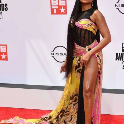 Taraji P. Henson Rocks Sheer Versace at 2021 BET Awards