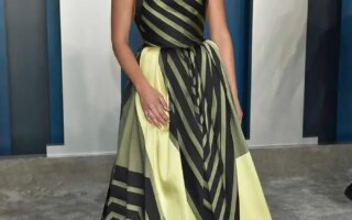 Adria Arjona at 2020 Vanity Fair Oscar Party in Los Angeles