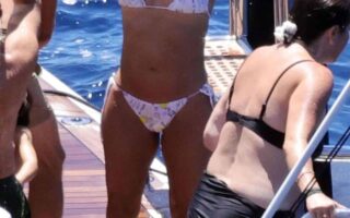 Eva Longoria Models a White Bikini for a Fun-filled Day on a Yacht in Capri