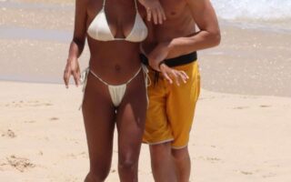 Tina Kunakey was the Picture of Beauty in a White Bikini in Rio de Janeiro