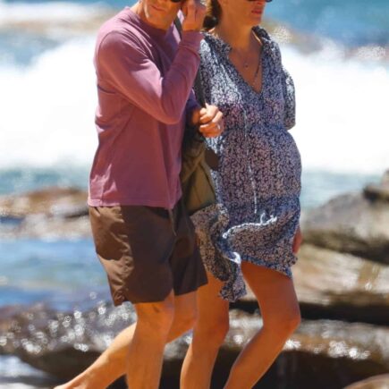 Julia Roberts Looked Stunning in a Pink Swimsuit on the Beach in Sydney