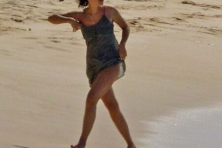 Emma Watson Turns Up the Heat in a Burgundy Bikini at the Beach in Barbados