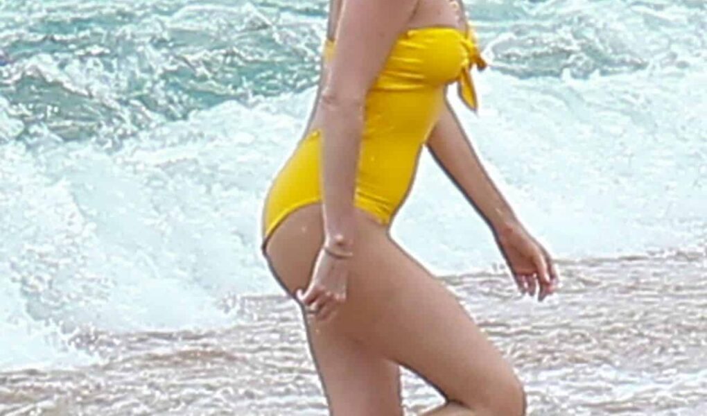 Charlize Theron Enjoyed the Warm Weather in a Yellow Swimsuit in Mexico