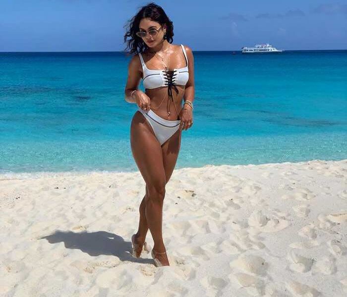 Vanessa Hudgens Posed in a Flattering White Bikini and Shared Snaps