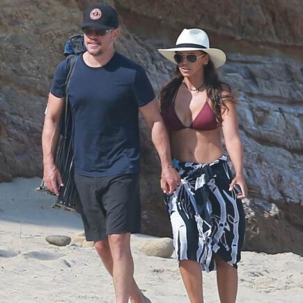 Luciana Barroso and Matt Damon Take a Dreamy Stroll on the Beach in Malibu