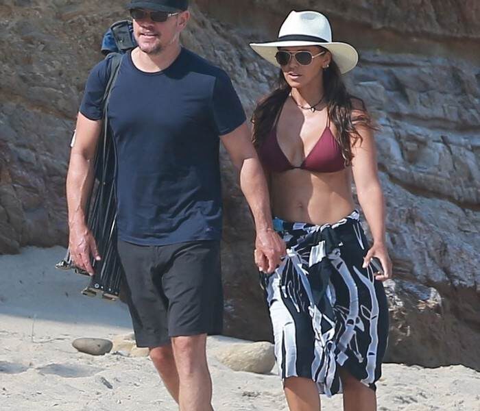Luciana Barroso and Matt Damon Take a Dreamy Stroll on the Beach in Malibu