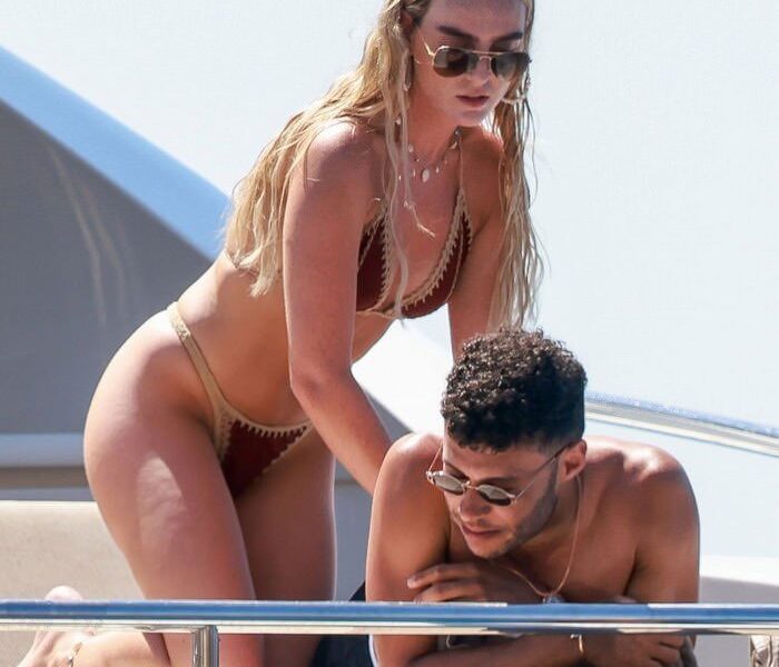 Perrie Edwards with her BF Alex Oxlade-Chamberlain on a Holiday in Ibiza