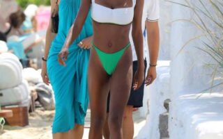 Tina Kunakey Shows her Dreamy Figure in Skimpy Bikinis in Mykonos