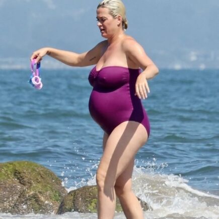 Katy Perry Put her Growing Baby Bump on Full Display at Malibu Beach