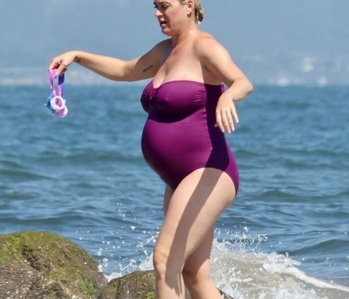 Katy Perry Put her Growing Baby Bump on Full Display at Malibu Beach