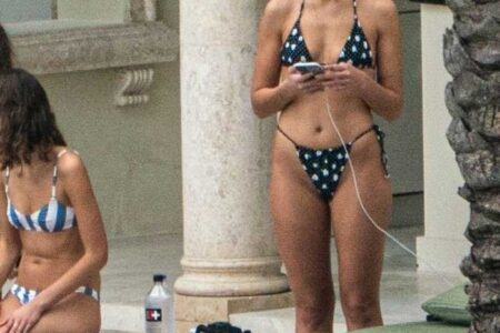 Dua Lipa in a Bikini at a Pool in Miami