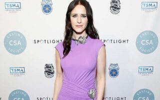 Rachel Brosnahan Radiates Charm in Lilac at New York Awards Night