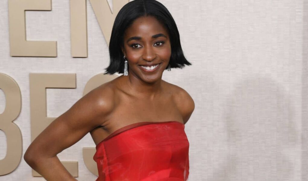 Ayo Edebiri Makes a Statement in a Striking Red Gown at Golden Globes 2024