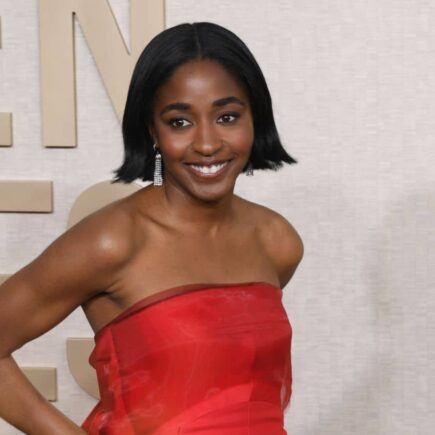 Ayo Edebiri Makes a Statement in a Striking Red Gown at Golden Globes 2024