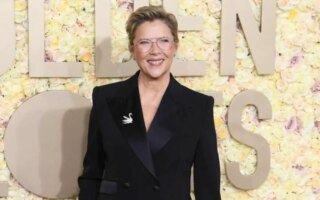 Annette Bening Radiates Sophistication in Structured Suit at Golden Globes