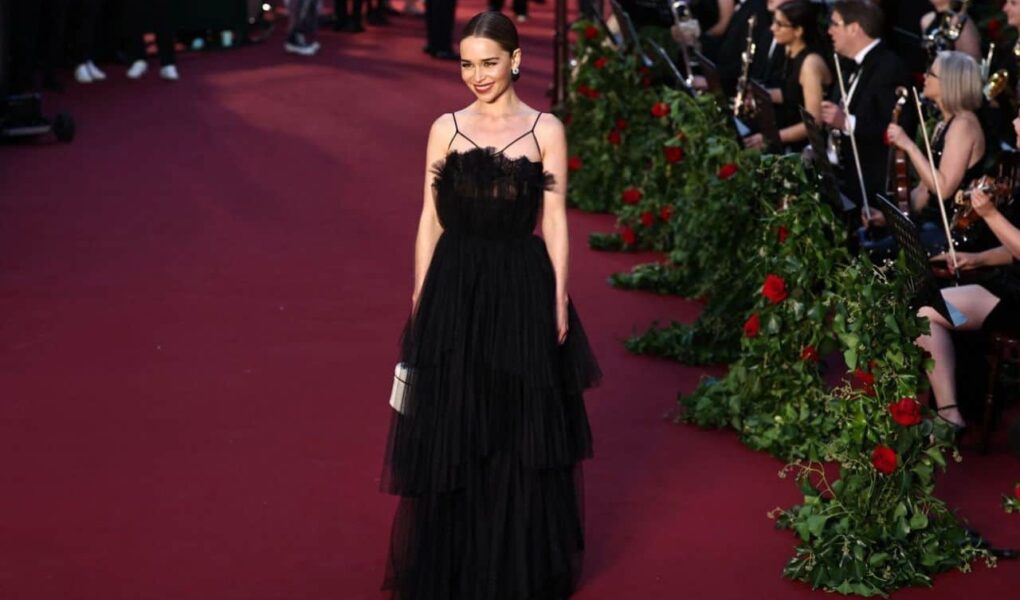 Emilia Clarke Dazzles in Cut-Out Black Gown at Vogue World Show