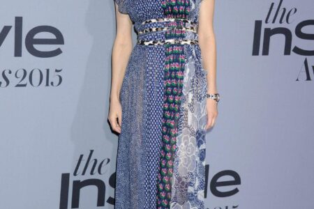 Alexandra Daddario Turns Heads in Blue and Purple Dress at InStyle Awards