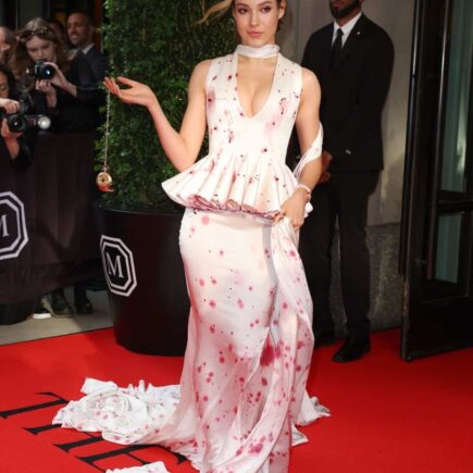 Eileen Gu Stuns in Robert Wun’s Wine Stain Gown at Met Gala 2023