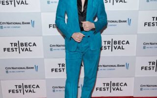 Hailee Steinfeld Shines in Teal Suede Suit at 2023 Tribeca Festival