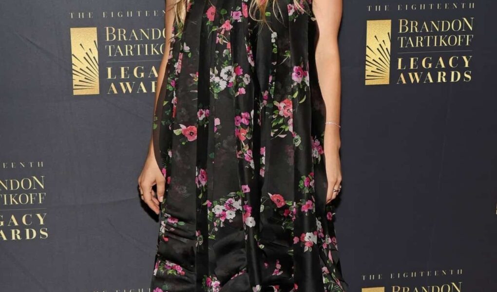 Kaley Cuoco Stuns in Black Flowery Dress at Brandon Tartikoff Legacy Awards