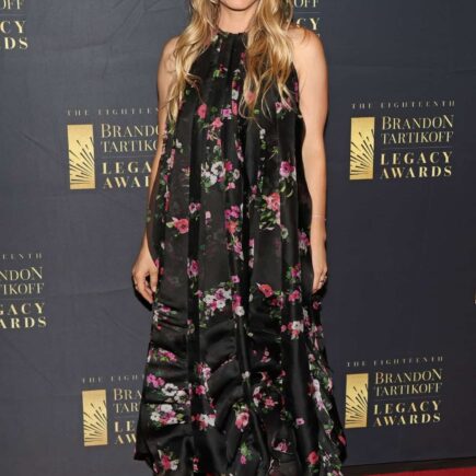 Kaley Cuoco Stuns in Black Flowery Dress at Brandon Tartikoff Legacy Awards