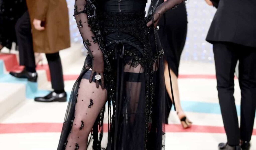 Billie Eilish Stuns on the Met Gala 2023 Red Carpet in Gothic Sheer Dress