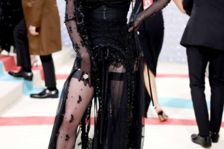 Billie Eilish Stuns on the Met Gala 2023 Red Carpet in Gothic Sheer Dress