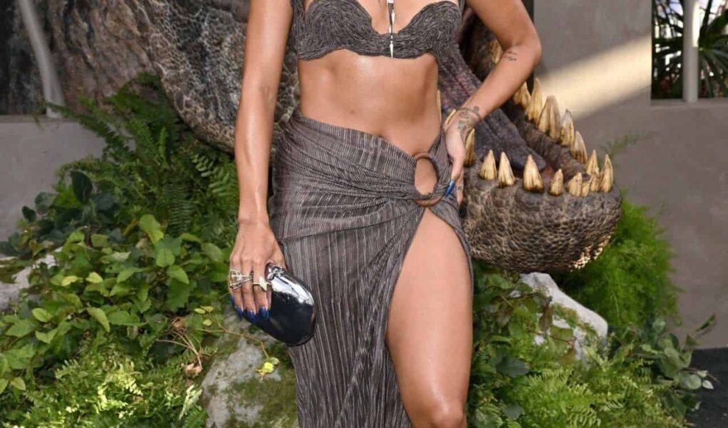 Karrueche Tran Stuns in Showy Dress at “Jurassic World: Dominion” Premiere