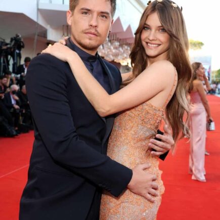 Barbara Palvin in a Lace Dress on the “Bones and All” Red Carpet in Venice