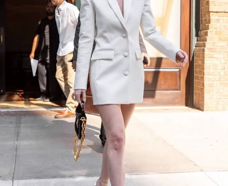 Dakota Johnson Wears Blazer Dress at the “Cha Cha Real Smooth” Premiere