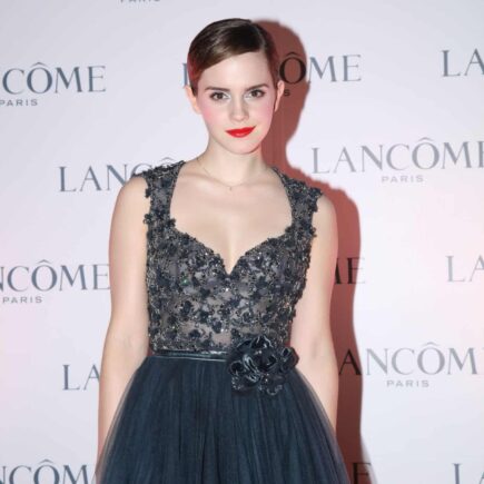 Emma Watson Stuns in a Sheer Black Dress at the Lancome Event in Hong Kong