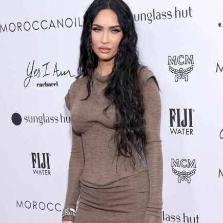 Megan Fox Stuns in a Brown Mini Dress at The Daily Front Row Fashion Awards