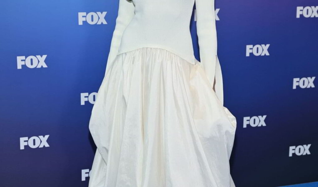Olivia Culpo in White Dress at Fox Upfronts in New York