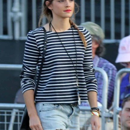 Emma Watson Reveals her Toned Legs in Denim Shorts at BST Hyde Park