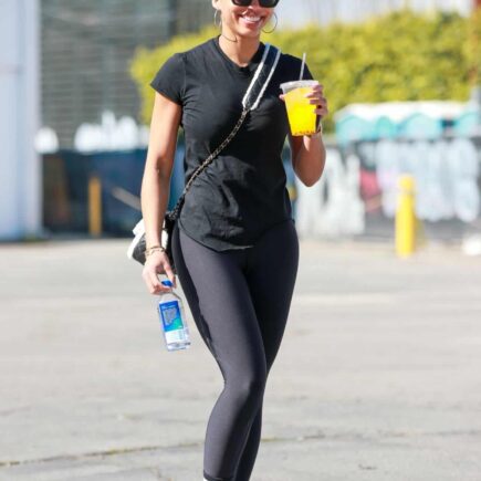 Lori Harvey Stuns in her All-black Workout Gear after Pilates Class in WeHo