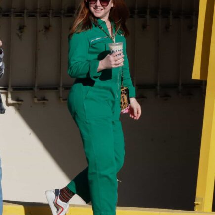 Alyson Hannigan Amazes in a Green Jumpsuit During a Coffee Run in LA