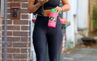 Rita Ora Sparkles in All-black Activewear after a Heavy Workout at the Gym