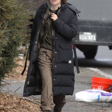 Keira Knightley Out from the Set During the Break of Boston Strangler