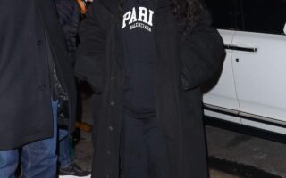 Rihanna Wore an All-black Outfit as She Shopped at the Bottega Veneta Store