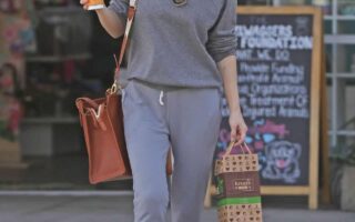 Alexandra Daddario Looks Comfy while Taking Errands and Sipping Coffee