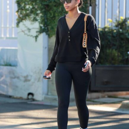 Lori Harvey Displays her Stunning Figure While Leaving Pilates Class